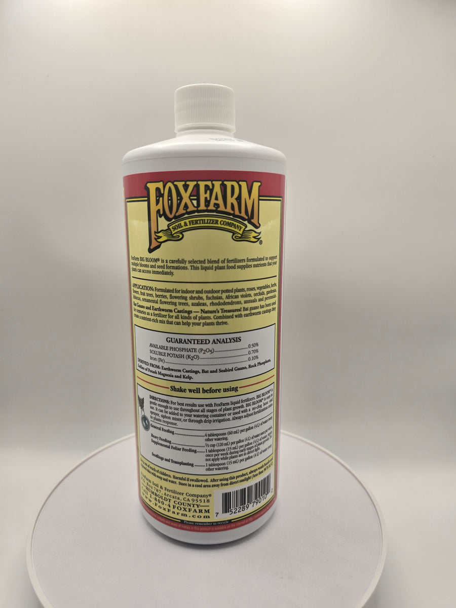 fox farm fertilizer for indoor plants Fox Farm Big Bloom Liquid Plant Food 1 quart – East Coast Hemp Supply Inc