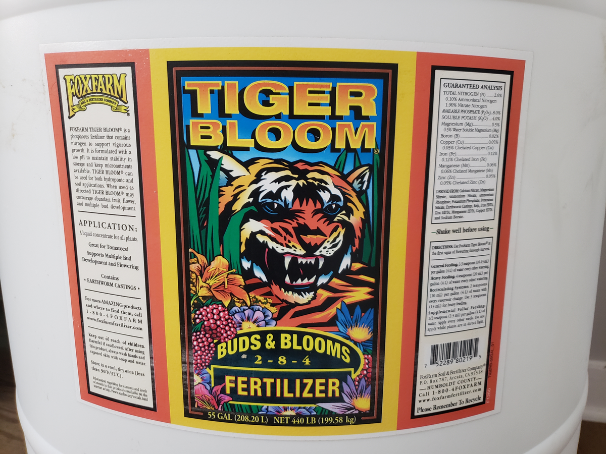 FoxFarm Tiger Bloom Concentrated Liquid Fertilizer 55 Gallon Drum foxfarm-tiger-bloom-concentrated-liquid-fertilizer-55-gallon-drum