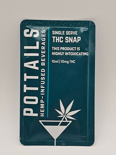 PotTails single serve THC Snap Drink Additive 10mg THC