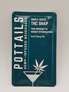 PotTails single serve THC Snap Drink Additive 10mg THC