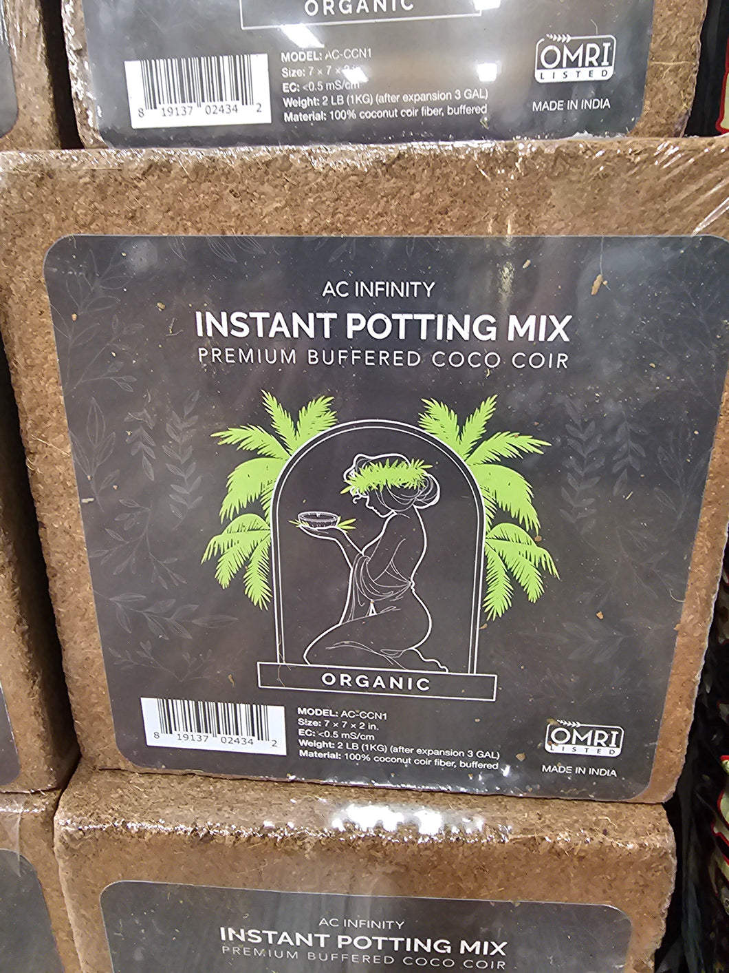 AC Infinity Instant Potting Mix Coco Coir 2 LB