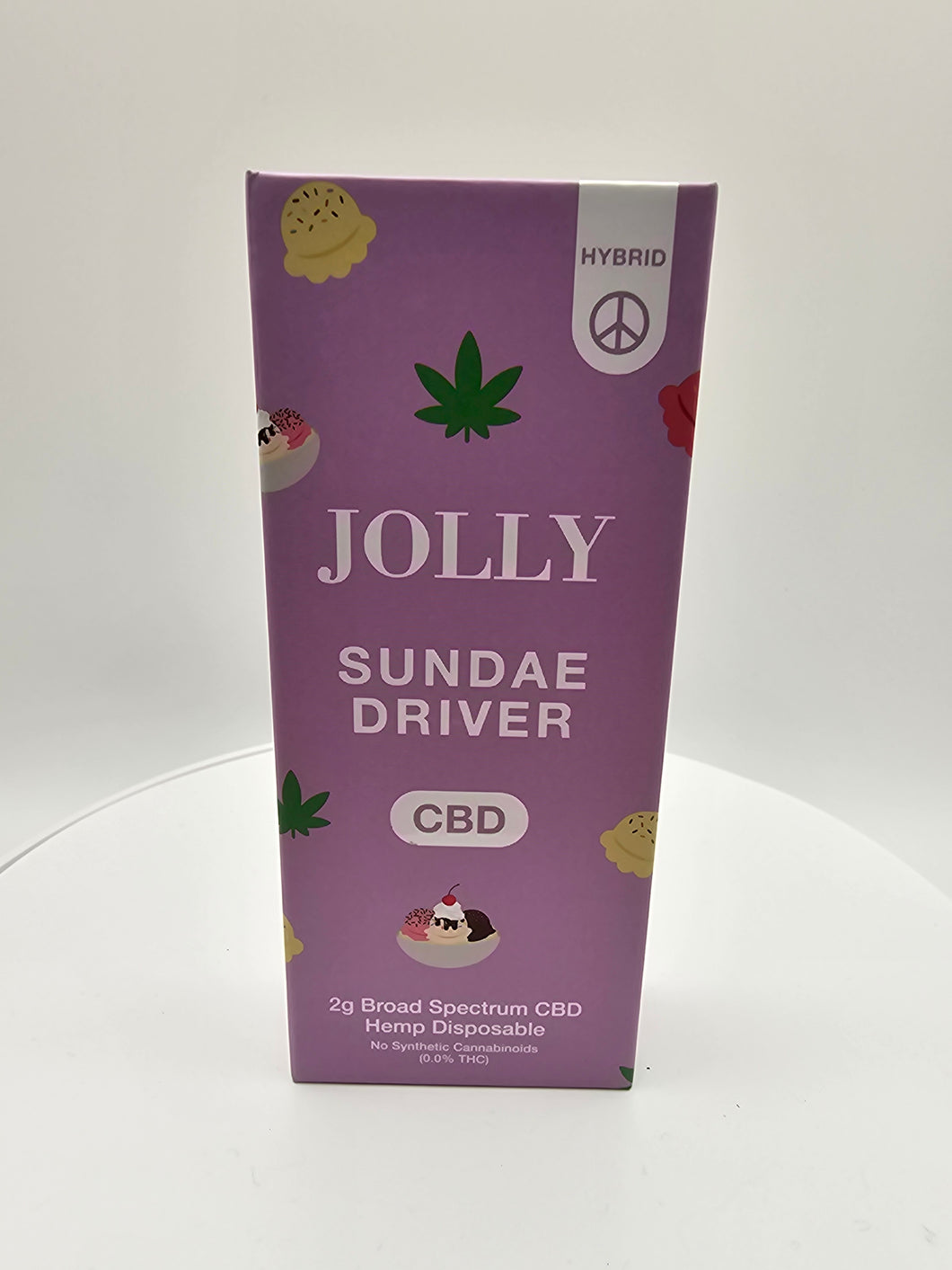 Jolly Sundae Driver Disposable Broad Spectrum CBD Vape Pen 2 Gram