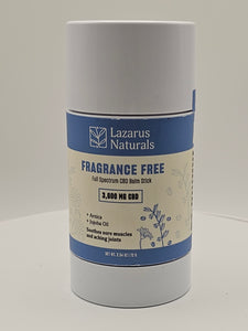 Lazarus Naturals Fragrance Free Full Spectrum CBD Balm Stick 3,600mg