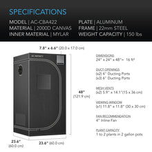 AC Infinity CLOUDLAB 422 Advance Grow Tent 2'x2'