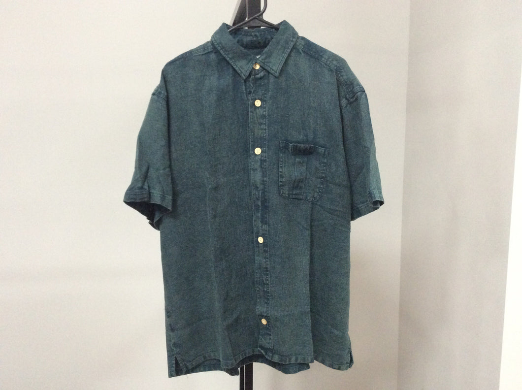 Dark Teal Camp Cruz shirt (100%) Hemp