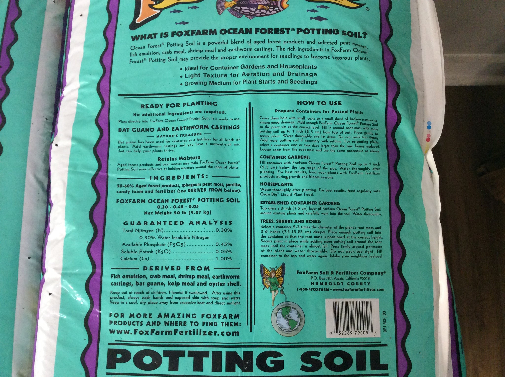 foxfarm: ocean forest potting soil mix FoxFarm Ocean Forest Potting Soil, 1.5 cu ft – East Coast Hemp Supply Inc