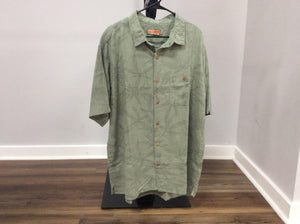 Hemp made Hemp Leaf Green Button Down